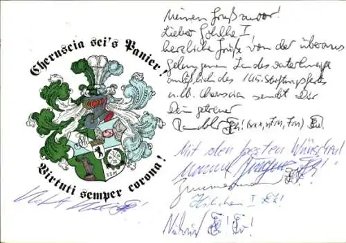 Studentika Ak Berlin, Corps Cheruscia im WSC, Ringstraße 89, Wappen