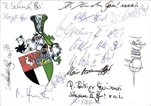 Studentika Ak Erlangen, Corps Guestphalia, An den Kellern 45, Wappen