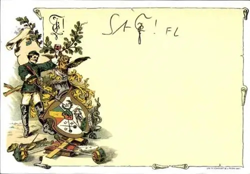 Studentika Ak Graz, Akad. Corps Joannea, Leonhardstraße 32, Wappen