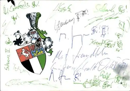 Studentika Ak Erlangen, Corps Guestphalia, An den Kellern 45, Wappen, WSC