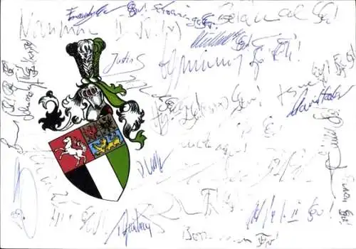 Studentika Ak Erlangen, Corps Guestphalia, An den Kellern 45, Wappen, WSC