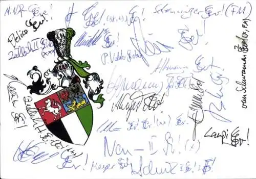 Studentika Ak Erlangen, Corps Guestphalia, An den Kellern 45, Wappen, WSC