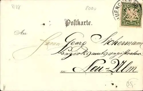 Künstler Ak München, Neujahr, Straßenpartie