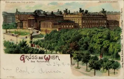 Halt gegen das Licht Litho Wien, Das Parlament, Meteor