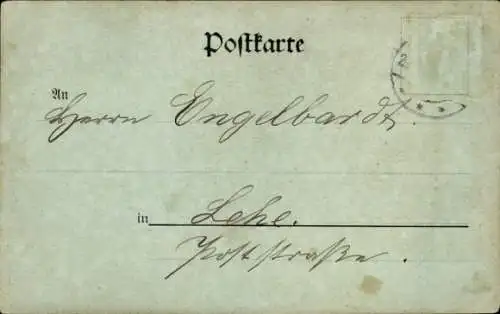 Mondschein Ak Lehe Bremerhaven, Schützengarten