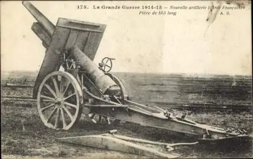 Ak Französische Artillerie, Geschütz, I. WK