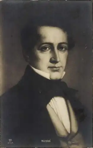 Ak Komponist und Dirigent Otto Nicolai, Portrait