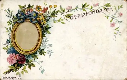 Litho Blumen, Spiegel, Kitsch