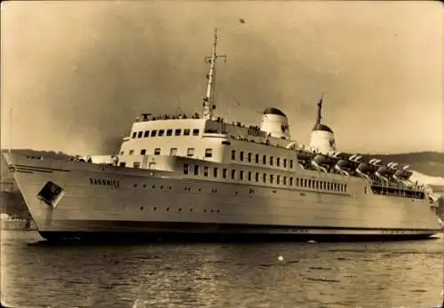 Ak Eisenbahnfährschiff der Deutschen Reichsbahn MS Sassnitz