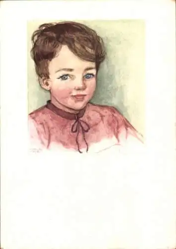 Künstler Ak Junge, Portrait