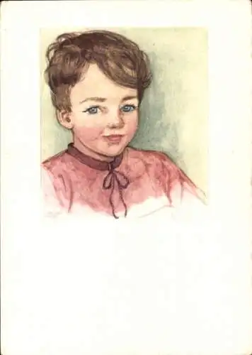 Künstler Ak Portrait eines Jungen