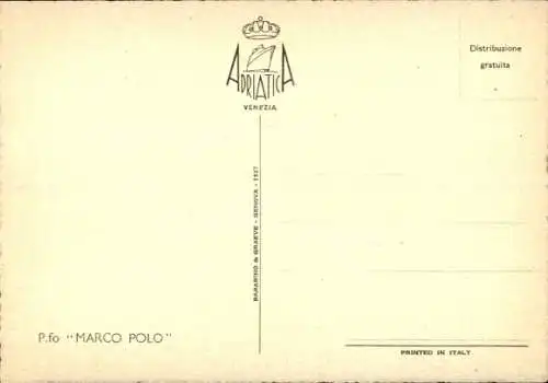Ak Passierdampfer Marco Polo