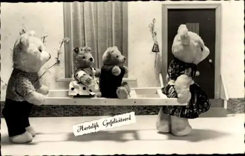 Ak Glückwunsch, Teddys
