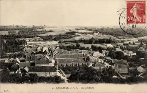 Ak Saclas Essonne, Vue generale