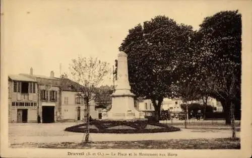 CPA Draveil-Essonne, Place, Monument aux Morts