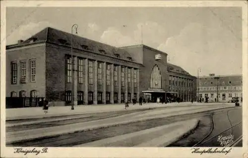 Ak Kaliningrad Königsberg Ostpreußen, Hauptbahnhof, Kraus Kopf