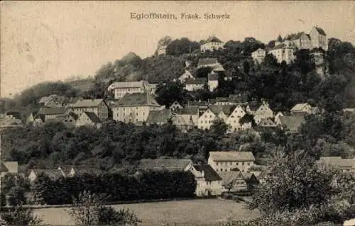 Ak Egloffstein Fränkische Schweiz, Teilansicht
