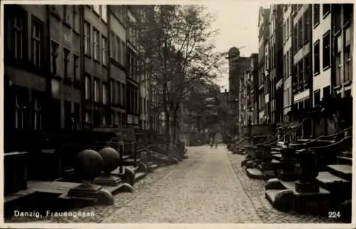 Ak Gdańsk Danzig, Frauengasse