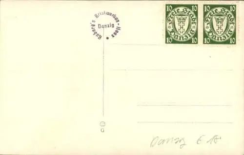 Ak Gdańsk Danzig, Wilhelmdenkmal, Stockturm, historische Architektur