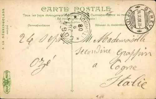 Ak Genève Genf Stadt, Rue du Marché, Straßenbahn