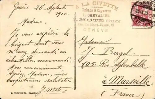 CPA Genève Suisse, Rue du Mont-Blanc