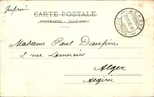 CPA Genève Suisse, Place et gare de Cornavin