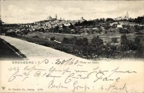 Ak Kronberg im Taunus, Totalansicht von Süden