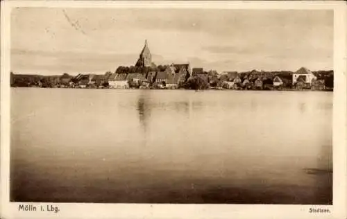 Ak Mölln im Herzogtum Lauenburg, Stadtsee, Ansicht der Stadt, Mölln i. Lbg., Kirche