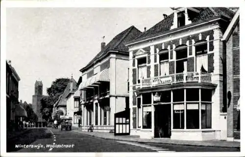 Ak Winterswijk Gelderland Niederlande, Straße, Gebäude, Hotel Klomp, historische Architektur, ...
