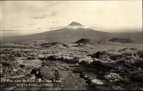 Ak Faial Fayal Azoren, Pico do Fayal, Berglandschaft, Meer, historische Postkarte