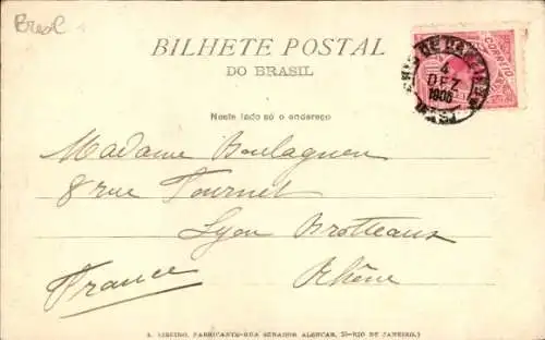 Ak Rio de Janeiro Brasilien, Praca da Republica, Garten