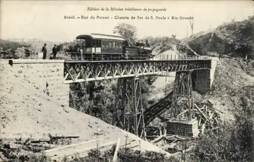 Ak Paraná Brasilien, Chemin de fer de S. Paulo a Rio Grande