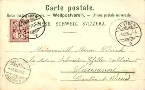 Ak Sankt Gallen Stadt Schweiz, Marktstraße