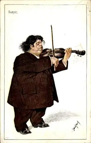 Künstler Ak Mann spielt Geige, Geigenspieler