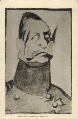 Ak Kaiser Wilhelm II., Karikatur