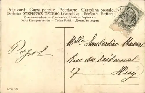 Künstler Ak Donadini jr., Autopanne, Automobil auf der Straße wird repariert