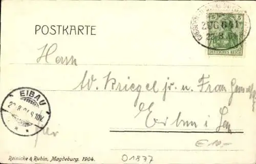 Ak Bischofswerda in Sachsen, Marktplatz mit Rathaus