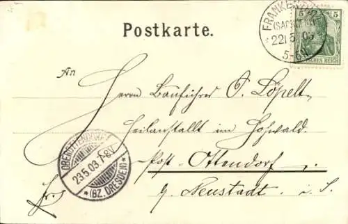 Ak Frankenthal in der Lausitz Sachsen, Gesamtansicht, Kirche, Gasthaus