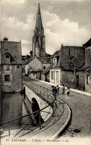 Ak Langeais Indre et Loire, Kirche