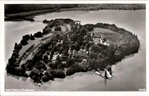 Ak Insel Mainau im Bodensee, Fliegeraufnahme