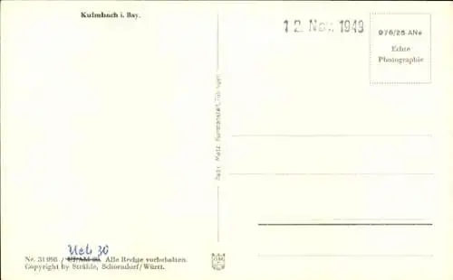 Ak Kulmbach in Oberfranken, Fliegeraufnahme