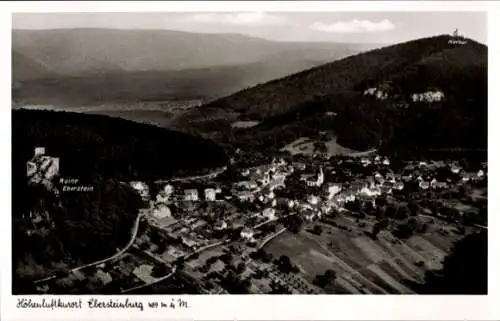 Ak Ebersteinburg Baden Baden am Schwarzwald, Fliegeraufnahme
