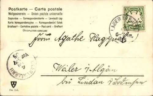 Ak Zeitung, Essen, Würstchen, Besteck, Bierglas