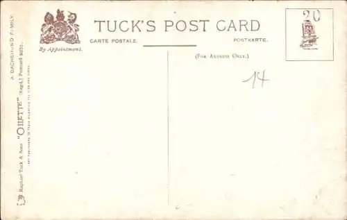 Ak Dackel-Familie, Welpen im Korb