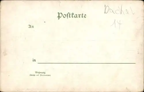 Künstler Ak Fuchsjagd, Dackel und Fuchs im Wald, Jagd