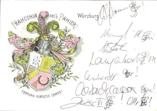 Studentika Ak Würzburg, Corps Franconia, Wappen