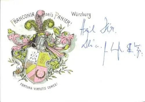 Studentika Ak Würzburg, Corps Franconia, Wappen
