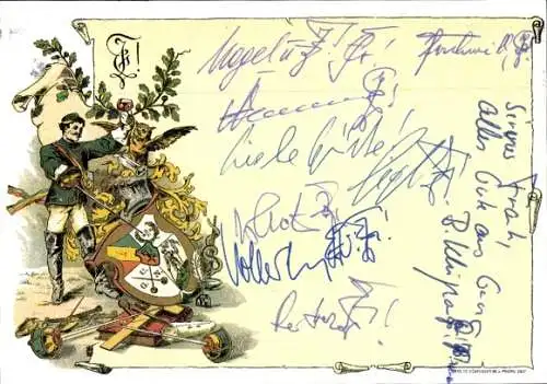 Studentika Ak Graz, Akad. Corps Joannea, 130 Jahre 1861-1991, Leonhardstraße 32, Wappen, WSC