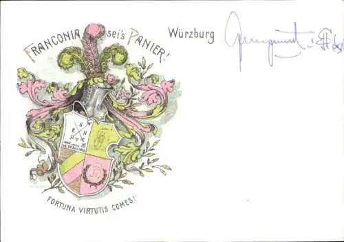 Studentika Ak Würzburg, Corps Franconia, Wappen