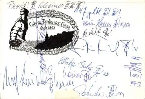 Studentika Ak Graz, Akad. Corps Teutonia, Neutorgasse 48/I, Wappen